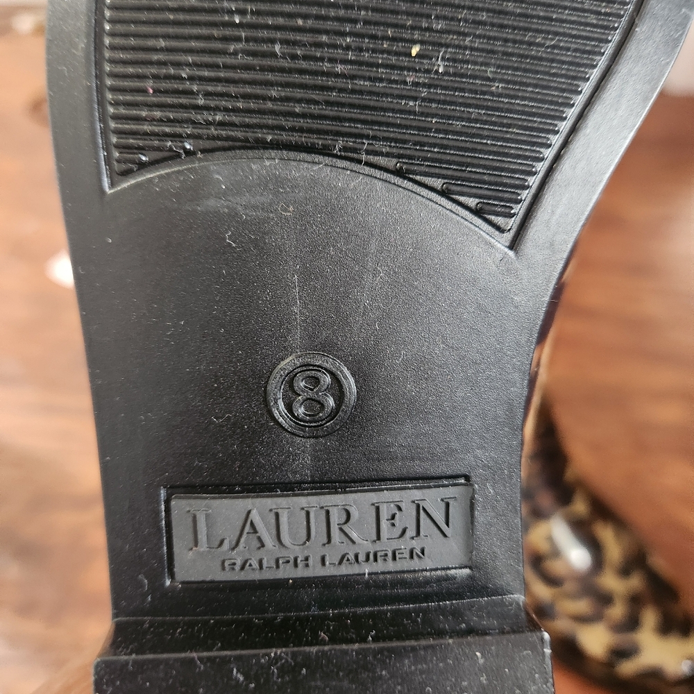 Lauren Ralph Lauren Women Boots Leopard Size 8 Tally Ankle Rain Boots New - Picture 8 of 8